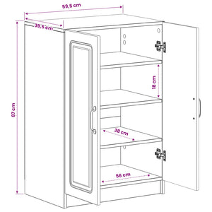 Ντουλάπα Παπουτσιών UTRECHT 59,5 x 39,5 x 87 εκ Sonoma Δρυς - Pakobazaar