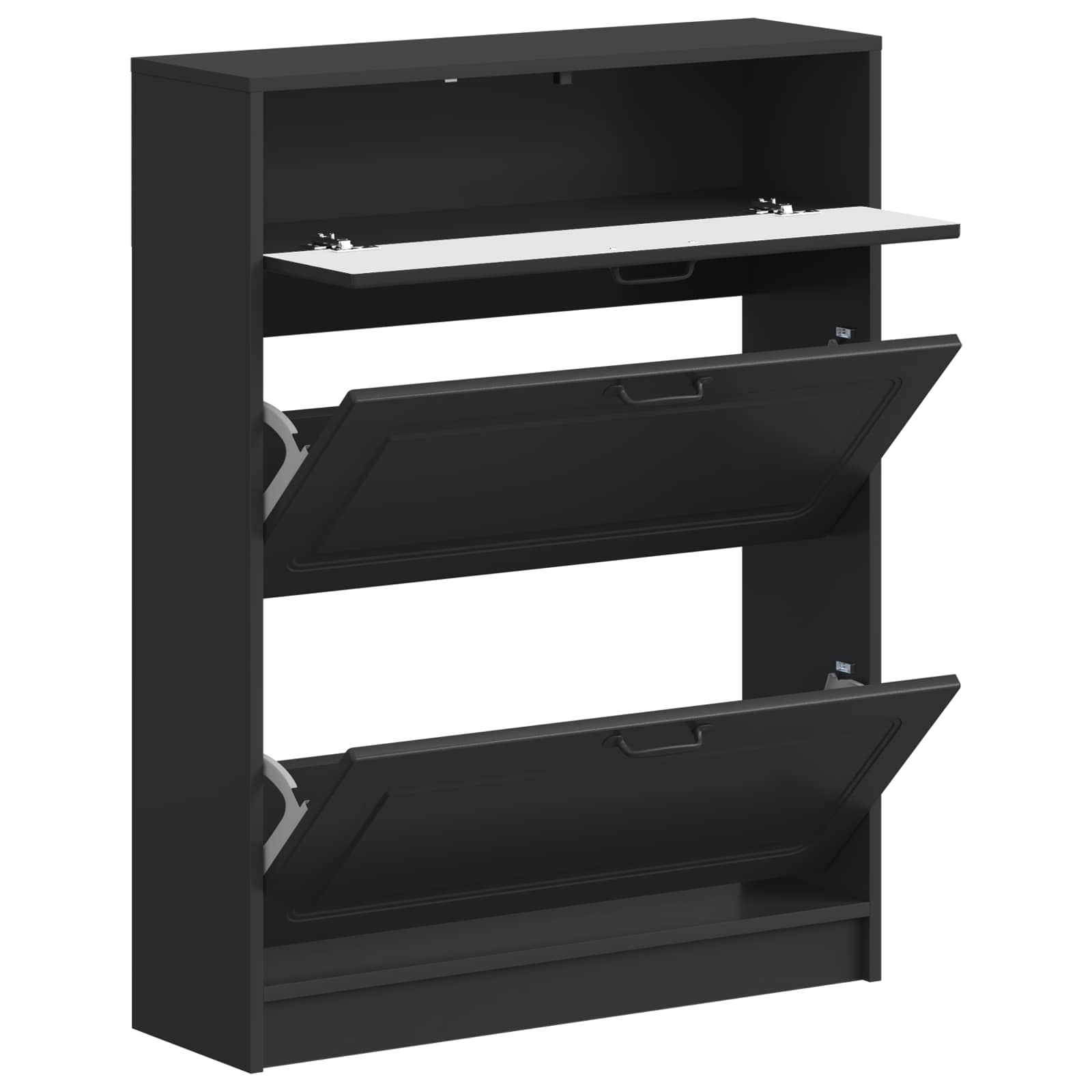 Ντουλάπα Παπουτσιών UTRECHT 78 x 24 x 100 εκ. Μαύρο - Pakobazaar