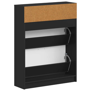 Ντουλάπα Παπουτσιών UTRECHT 78 x 24 x 100 εκ. Μαύρο - Pakobazaar