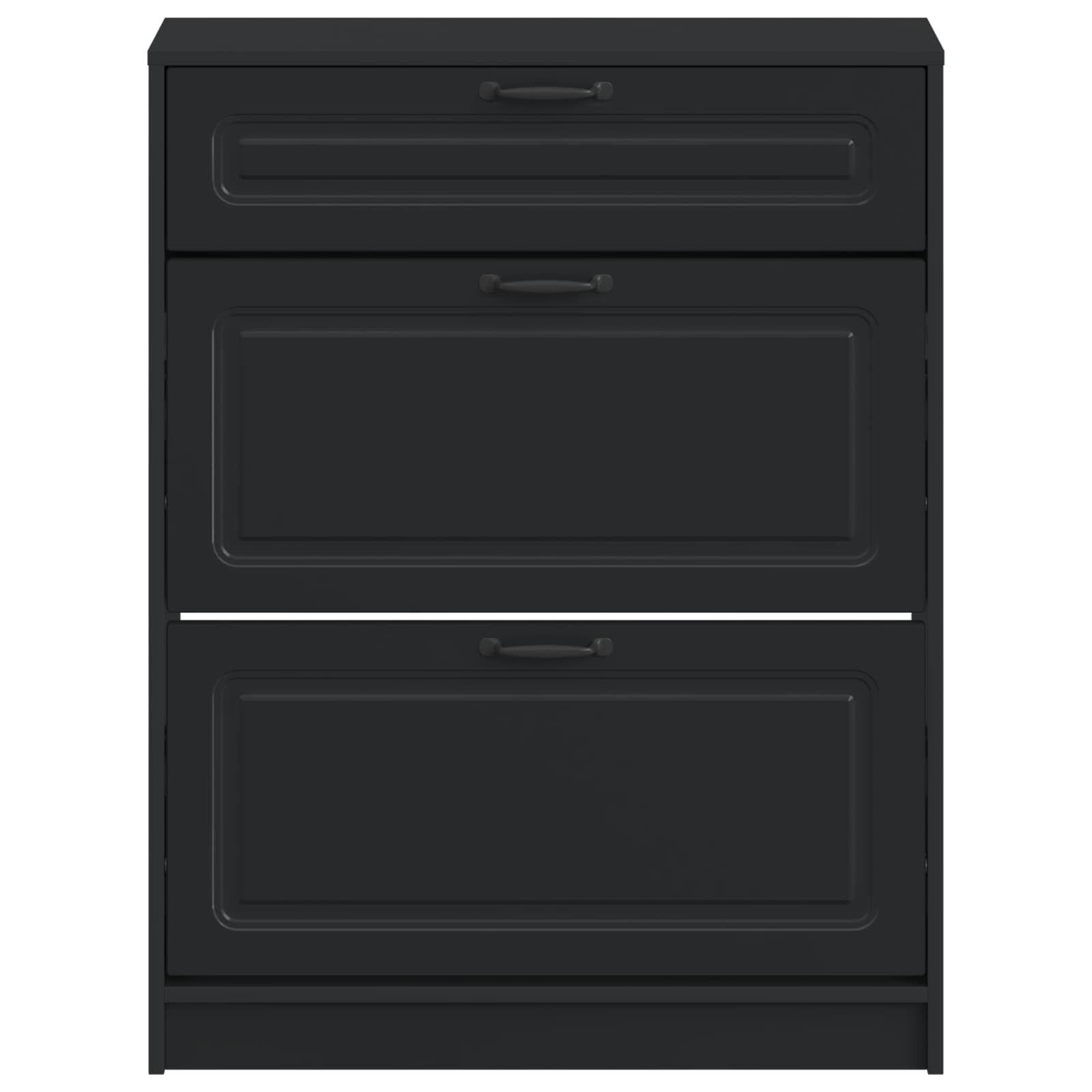 Ντουλάπα Παπουτσιών UTRECHT 78 x 24 x 100 εκ. Μαύρο - Pakobazaar