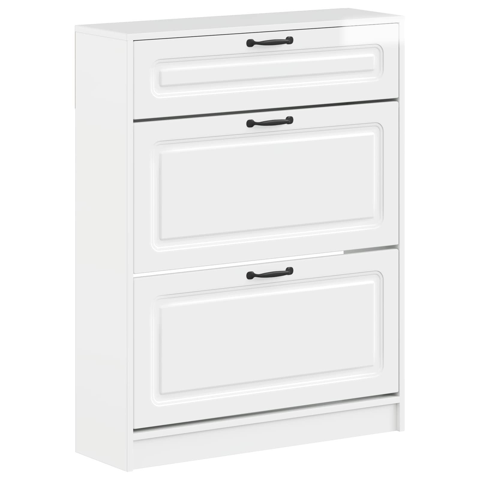 Ντουλάπα Παπουτσιών UTRECHT 78 x 24 x 100 εκ. Γυαλιστερό Λευκό - Pakobazaar