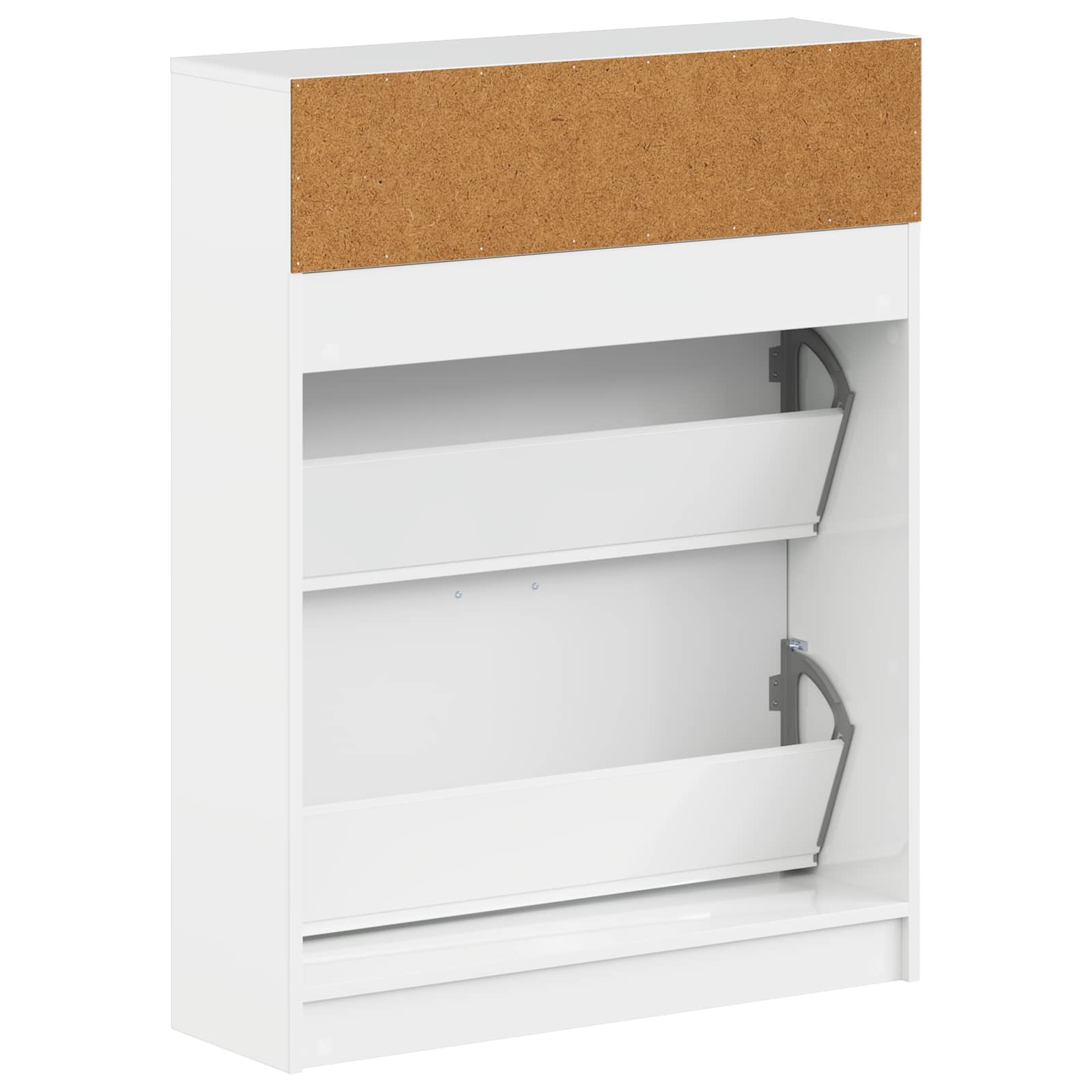 Ντουλάπα Παπουτσιών UTRECHT 78 x 24 x 100 εκ. Γυαλιστερό Λευκό - Pakobazaar