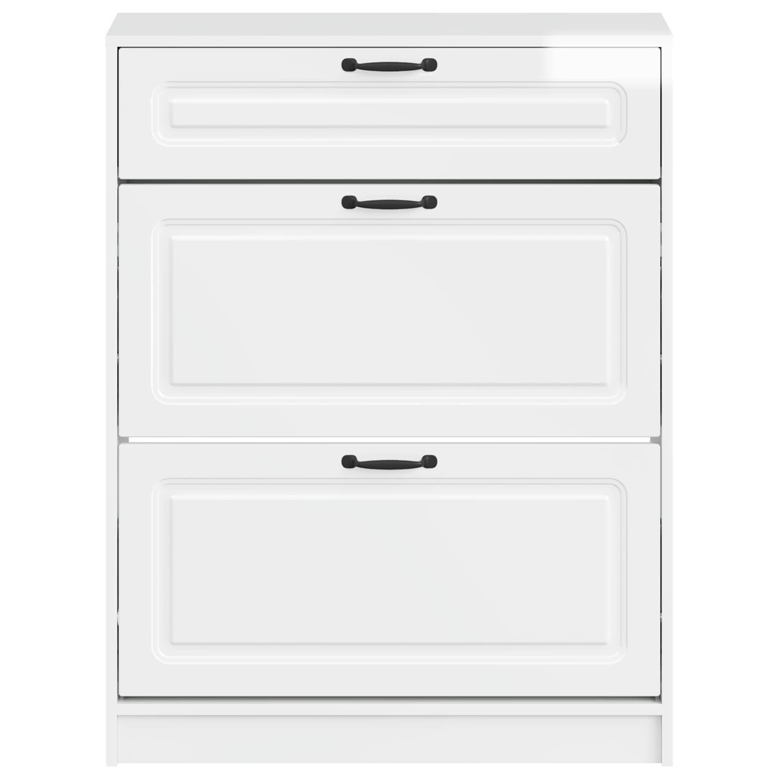 Ντουλάπα Παπουτσιών UTRECHT 78 x 24 x 100 εκ. Γυαλιστερό Λευκό - Pakobazaar