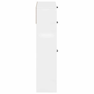 Ντουλάπα Παπουτσιών UTRECHT 78 x 24 x 100 εκ. Γυαλιστερό Λευκό - Pakobazaar