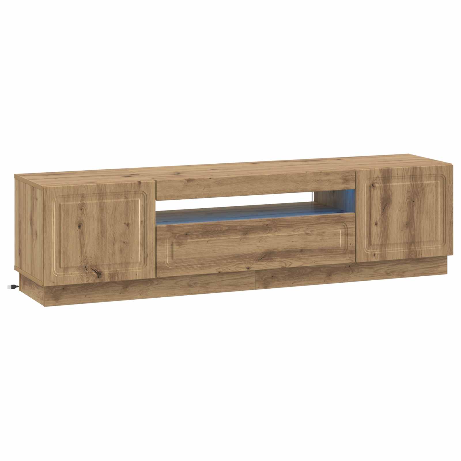 Ντουλάπα LED Τηλεόρασης Artisan Δρυς Επεξεργασμένο Ξύλο - Pakobazaar