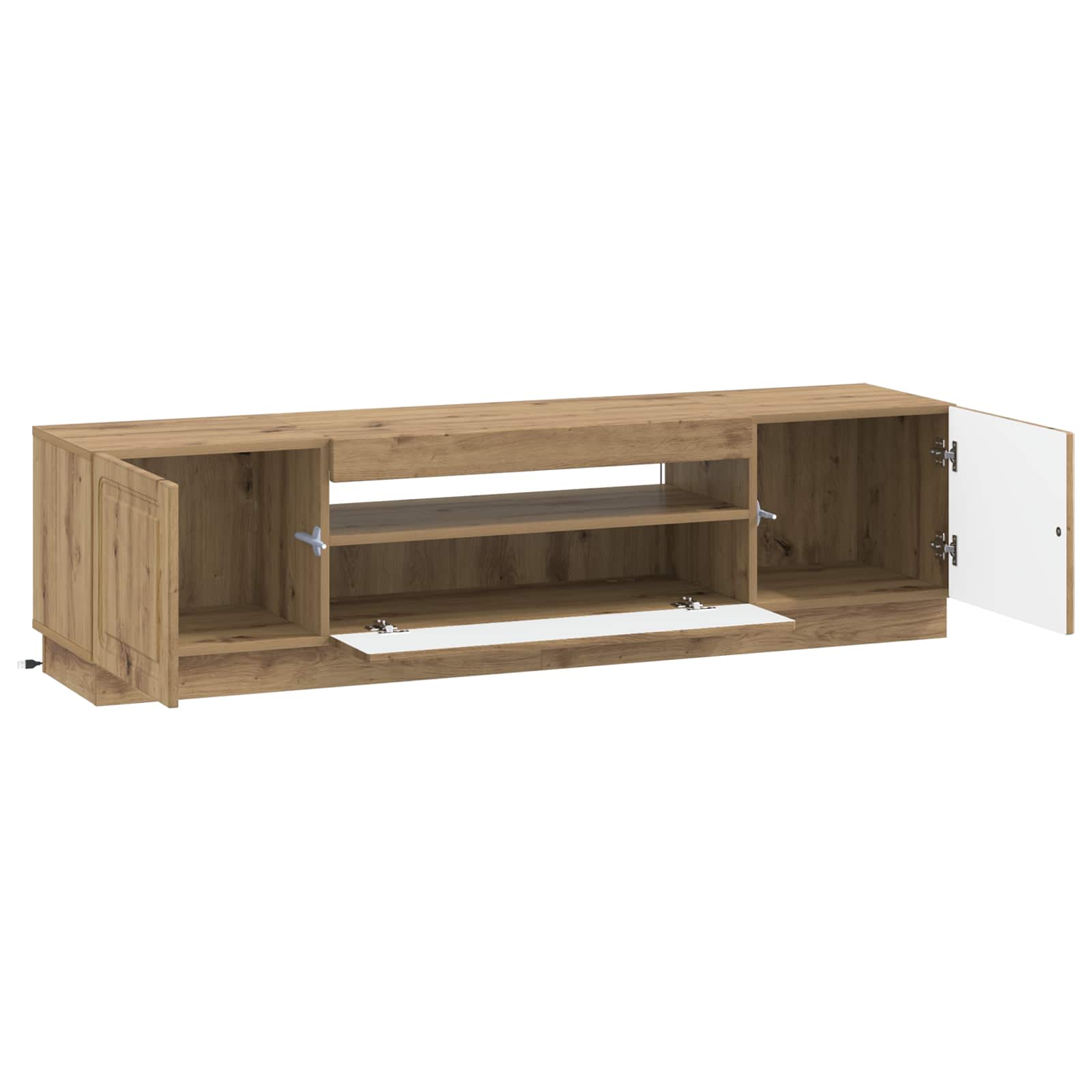 Ντουλάπα LED Τηλεόρασης Artisan Δρυς Επεξεργασμένο Ξύλο - Pakobazaar