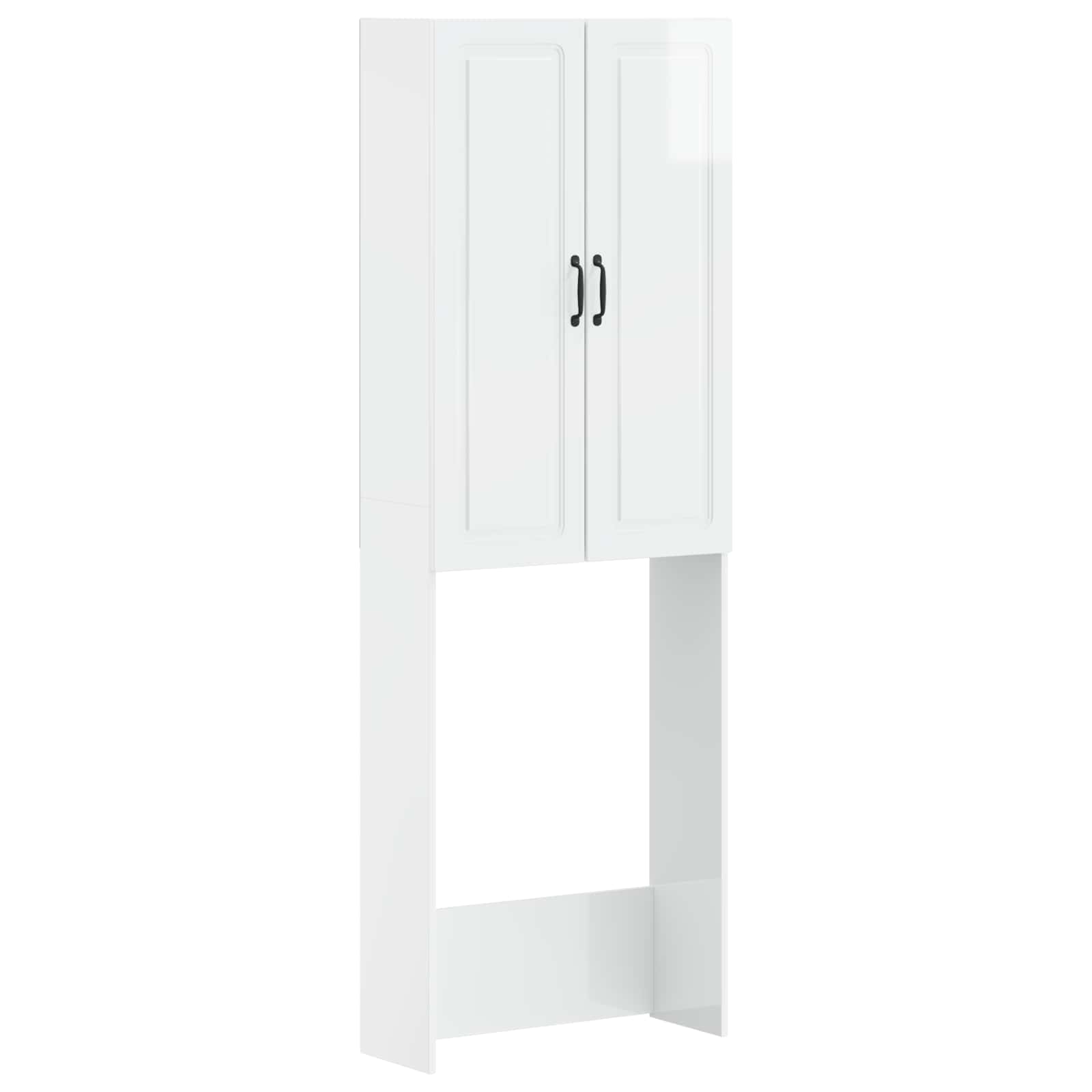Ντουλάπα τουαλέτας UTRECHT Γυαλιστερό Λευκό 66 x 25,5 x 190 εκ. - Pakobazaar