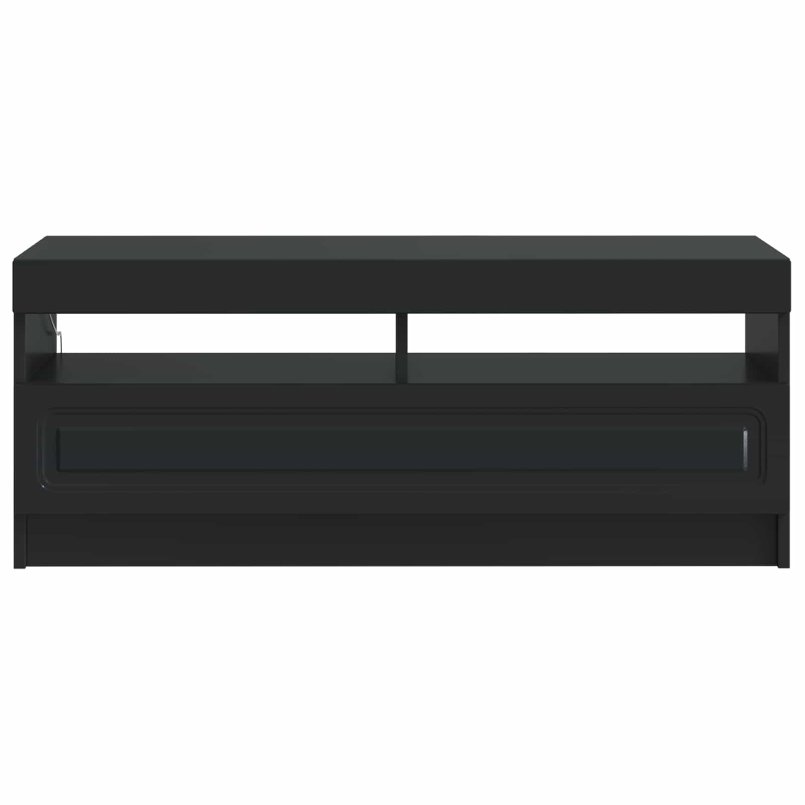 Ντουλάπα LED Τηλεόρασης Μαύρο Επεξεργασμένο Ξύλο - Pakobazaar