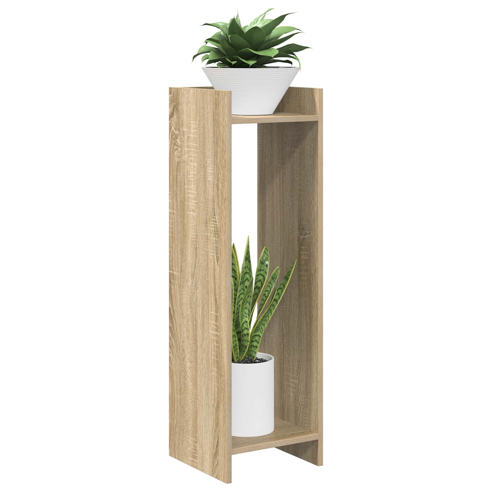 Βάση φυτών με ράφι Δρύς Sonoma 30 x 30 x 100 εκ - Pakobazaar