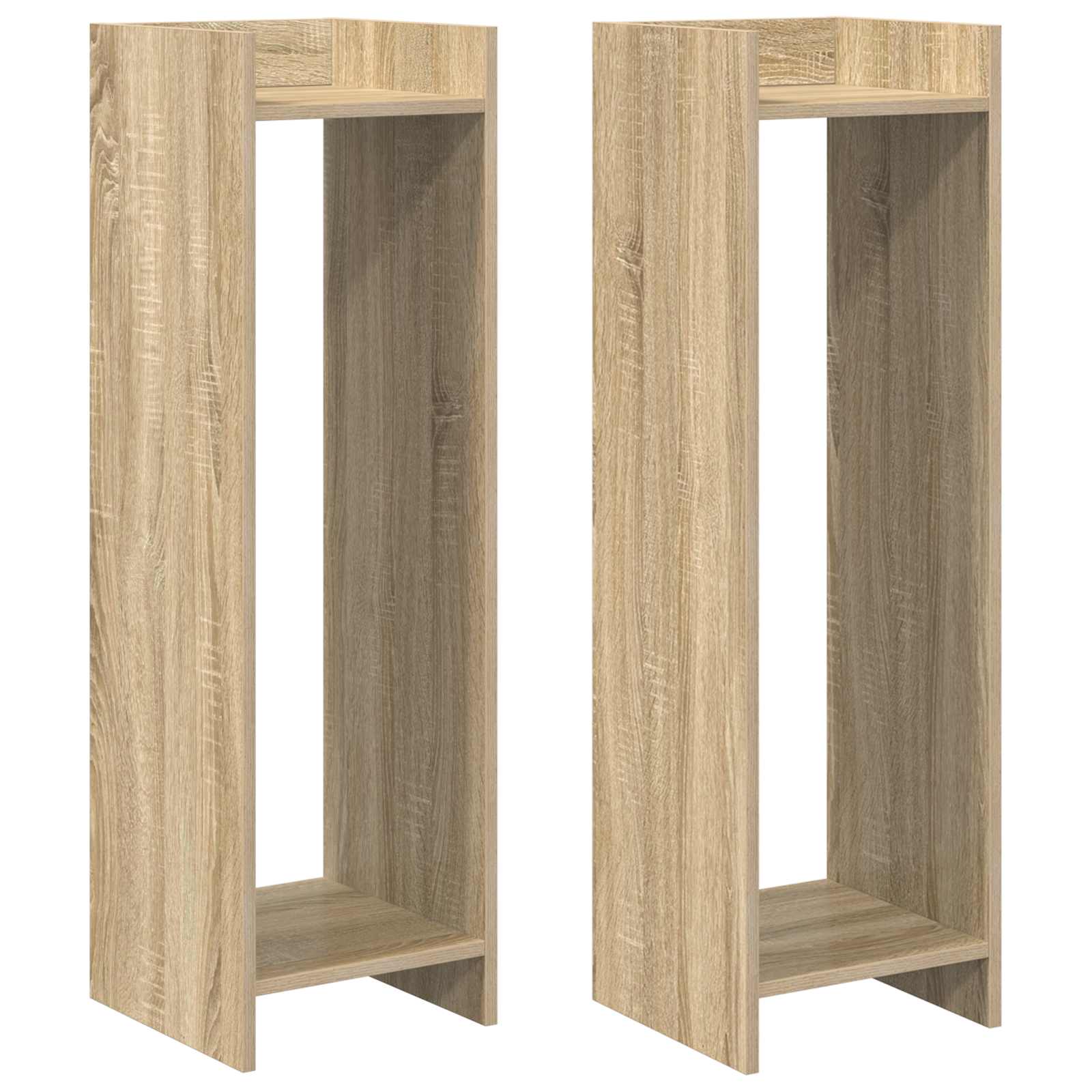 Βάση φυτών με ράφι 2 pcs Δρύς Sonoma 30 x 30 x 100 εκ - Pakobazaar