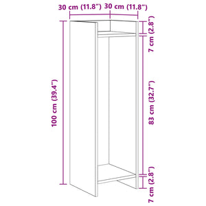 Βάση φυτών με ράφι 2 pcs Δρύς Sonoma 30 x 30 x 100 εκ - Pakobazaar