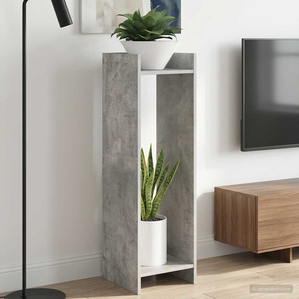 Βάση φυτών με ράφι 2 pcs Σκυρόχρωμο Γκρι 30 x 30 x 100 εκ - Pakobazaar