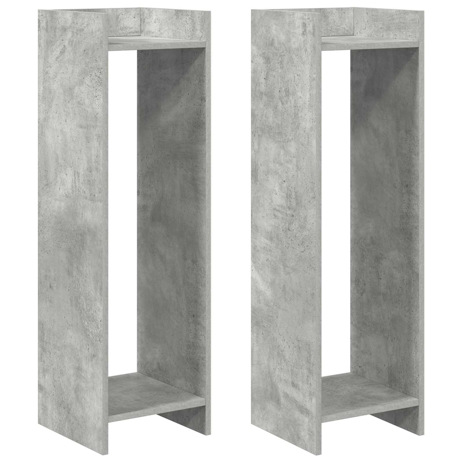 Βάση φυτών με ράφι 2 pcs Σκυρόχρωμο Γκρι 30 x 30 x 100 εκ - Pakobazaar