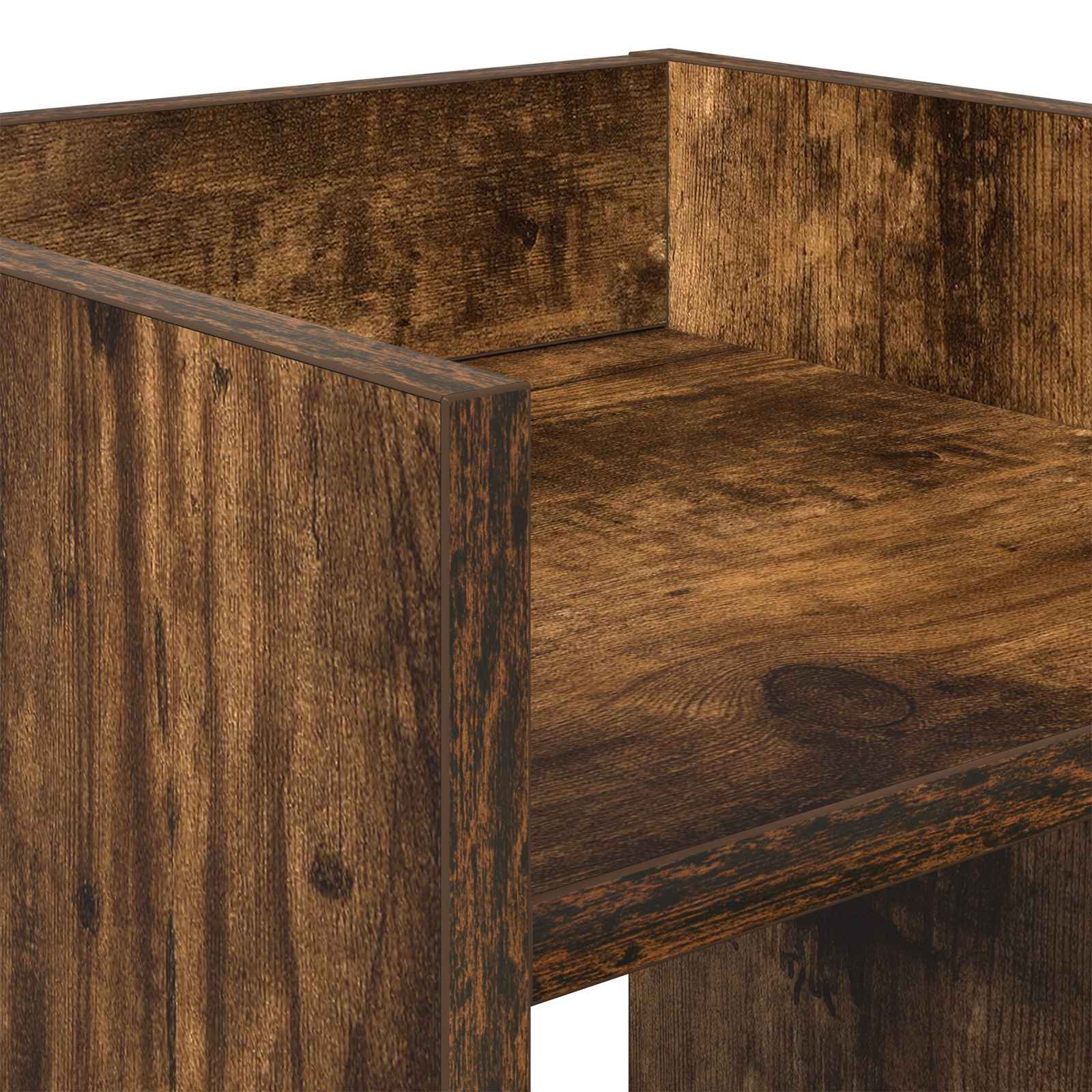 Βάση φυτών με ράφι Καπνιστή Δρυς 30 x 30 x 100 εκ - Pakobazaar