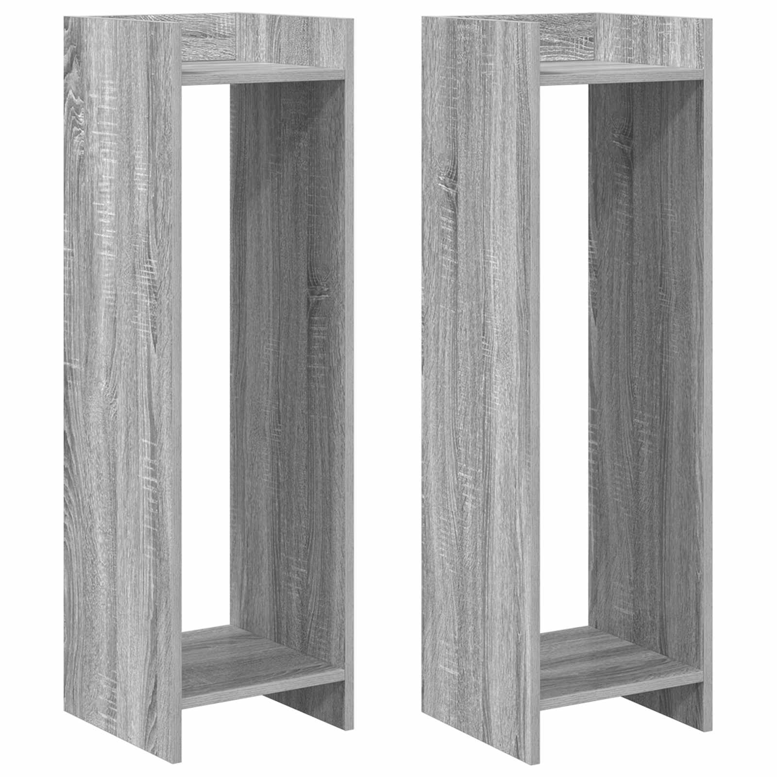 Βάση φυτών με ράφι 2 pcs Γκρι Σονομά 30 x 30 x 100 εκ - Pakobazaar