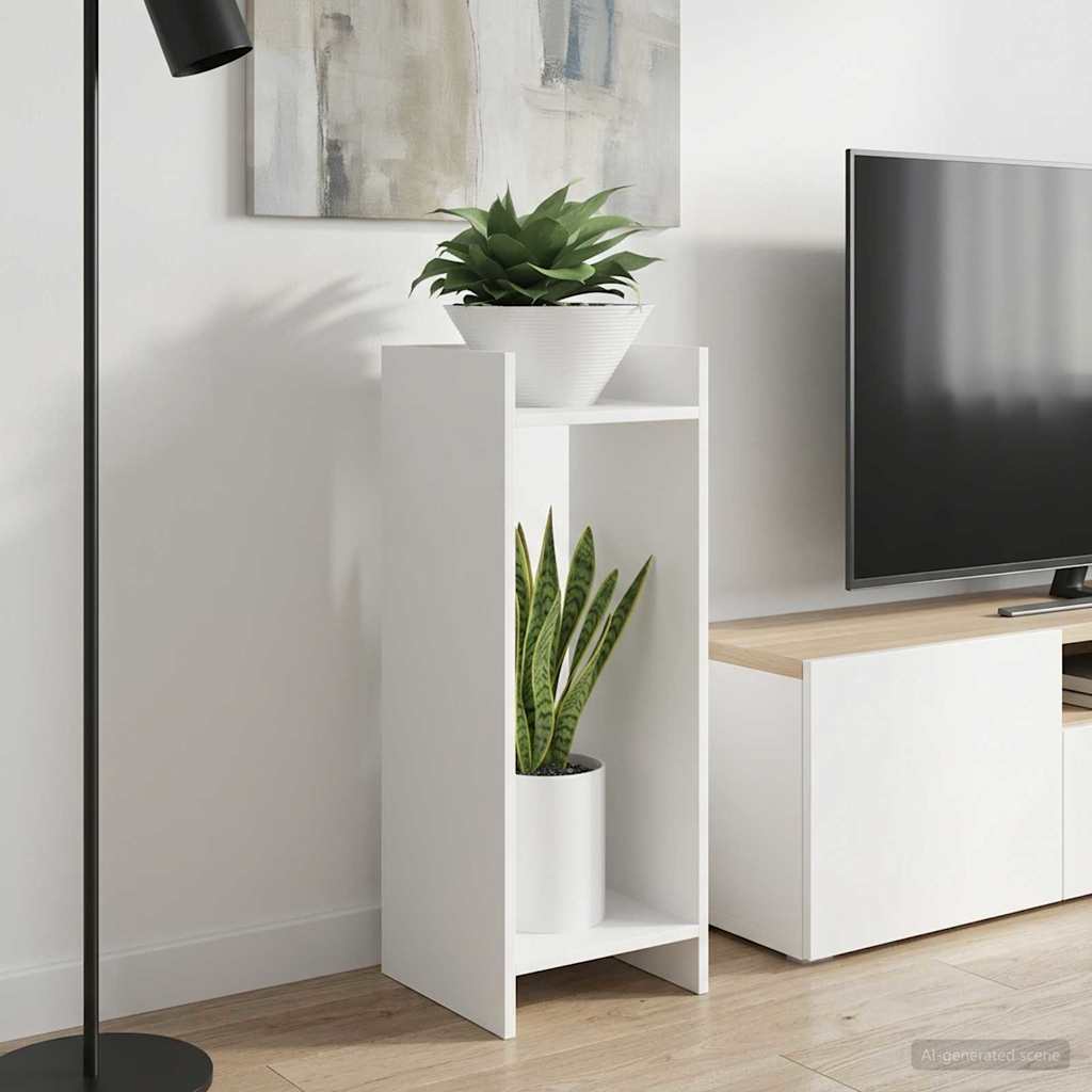 Βάση φυτών Λευκός 30 x 30 x 80 cm Μηχανικά επεξεργασμένο ξύλο - Pakobazaar