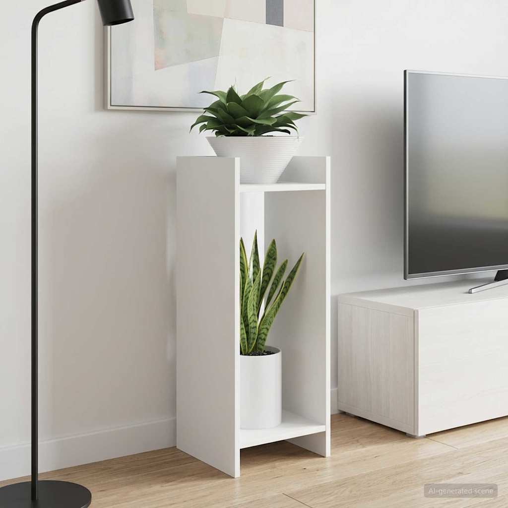 Βάση φυτών με ράφι 2 pcs Λευκός 30 x 30 x 80 cm - Pakobazaar