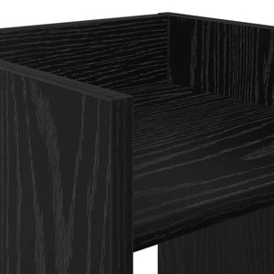 Βάση φυτών με ράφι Μαύρη Δρυς 30 x 30 x 80 cm - Pakobazaar