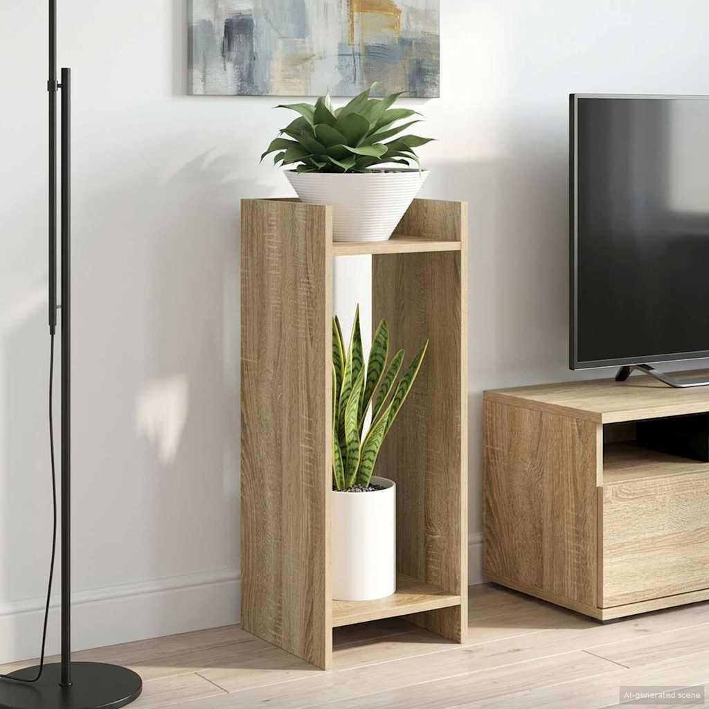 Βάση φυτών με ράφι 2 pcs Δρύς Sonoma 30 x 30 x 80 cm - Pakobazaar
