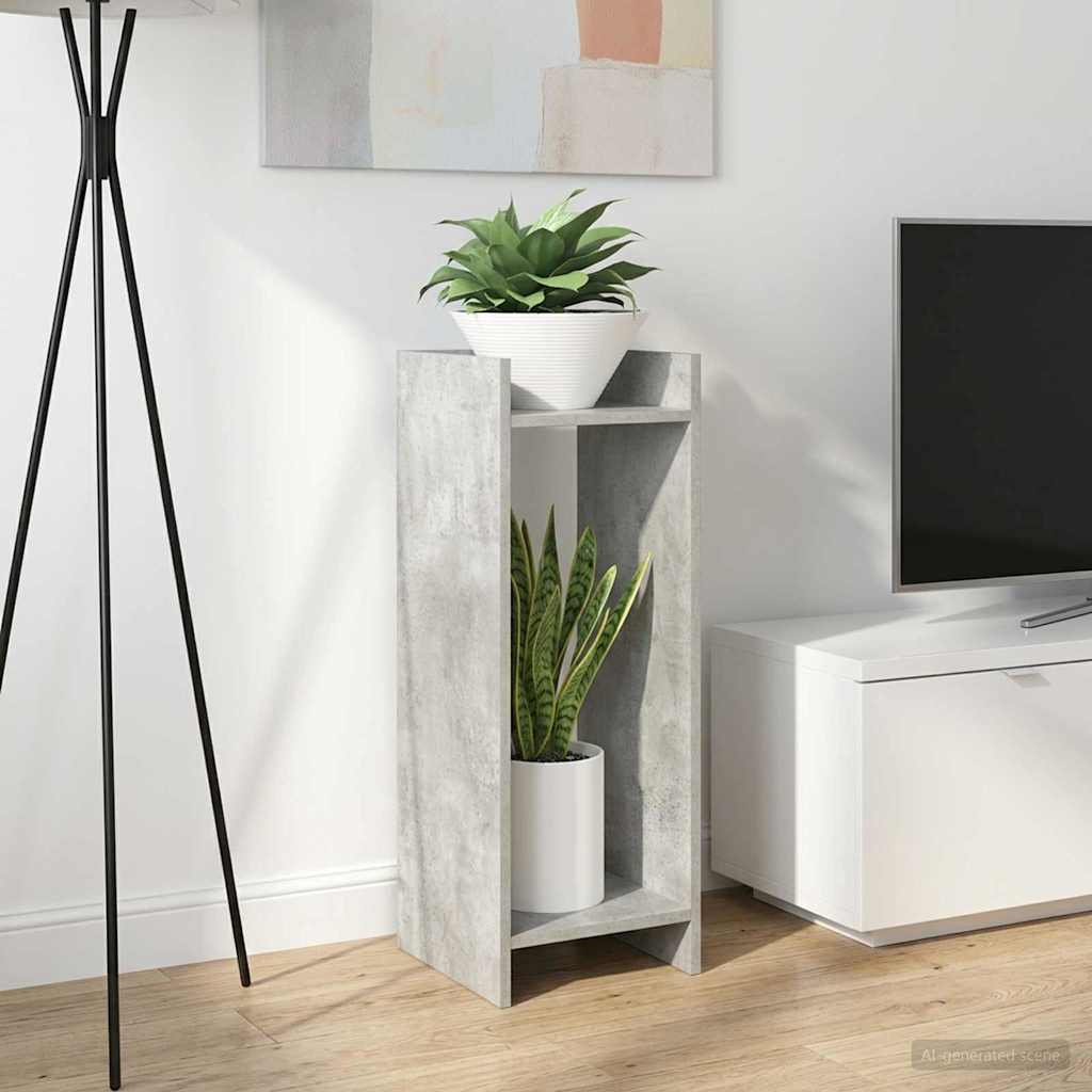Βάση φυτών με ράφι Σκυρόχρωμο Γκρι 30 x 30 x 80 cm - Pakobazaar
