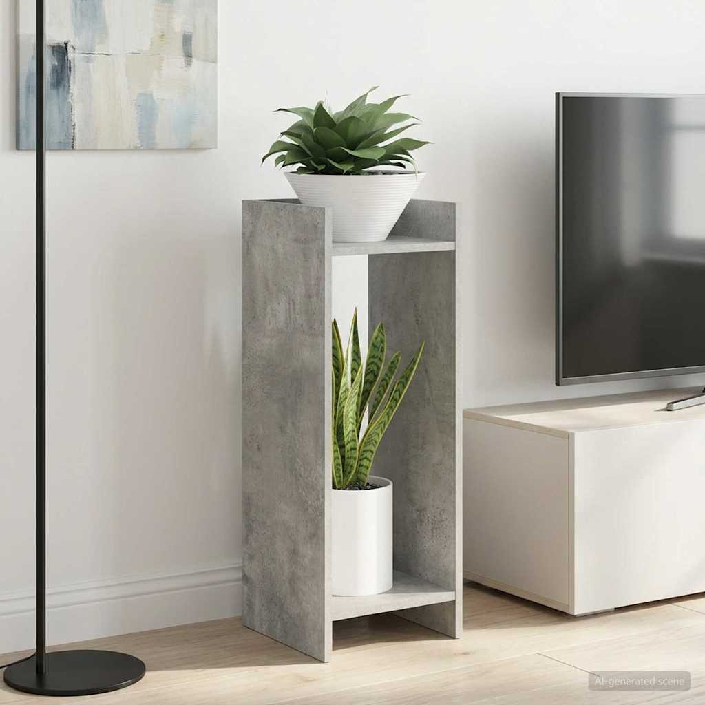Βάση φυτών με ράφι 2 pcs Σκυρόχρωμο Γκρι 30 x 30 x 80 cm - Pakobazaar