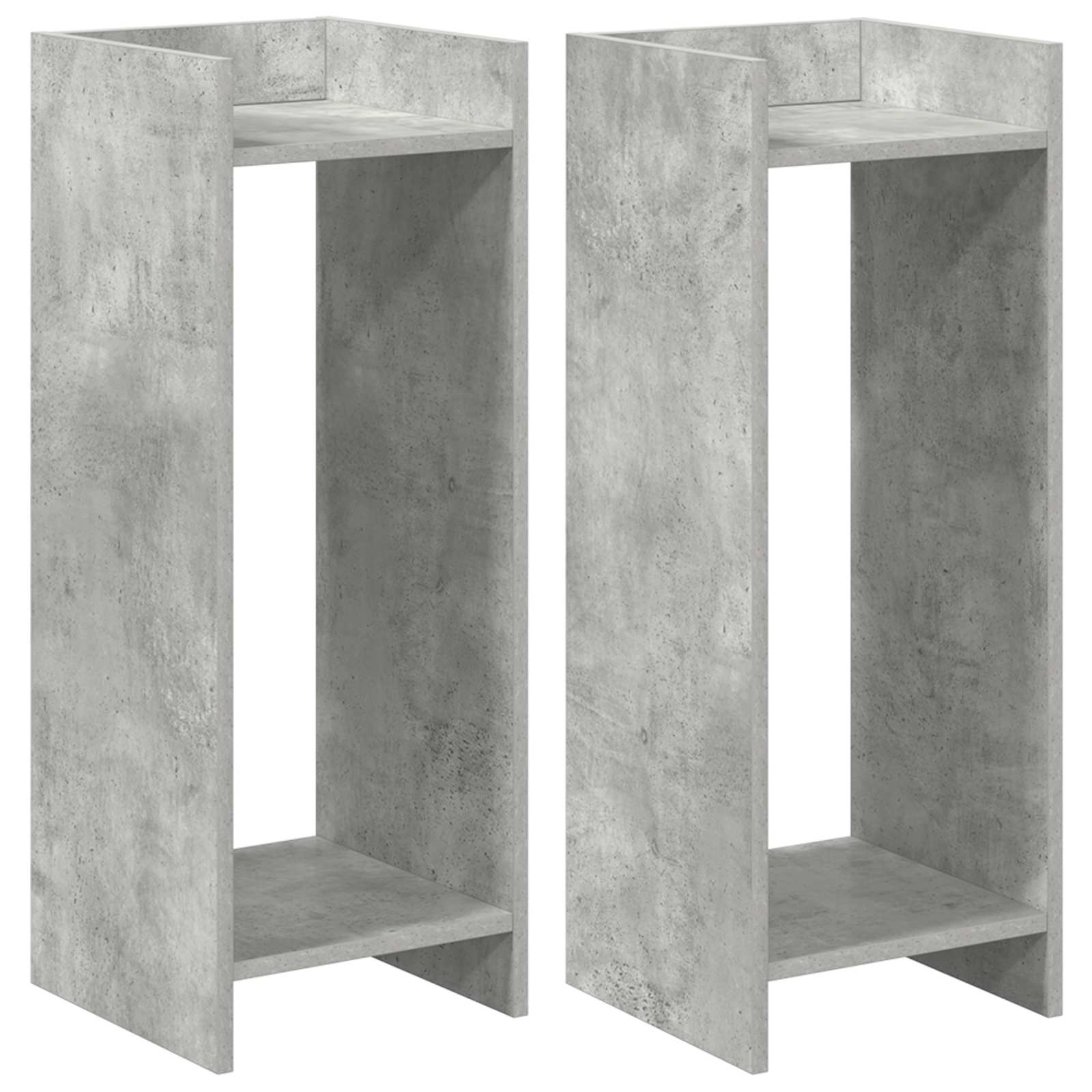 Βάση φυτών με ράφι 2 pcs Σκυρόχρωμο Γκρι 30 x 30 x 80 cm - Pakobazaar