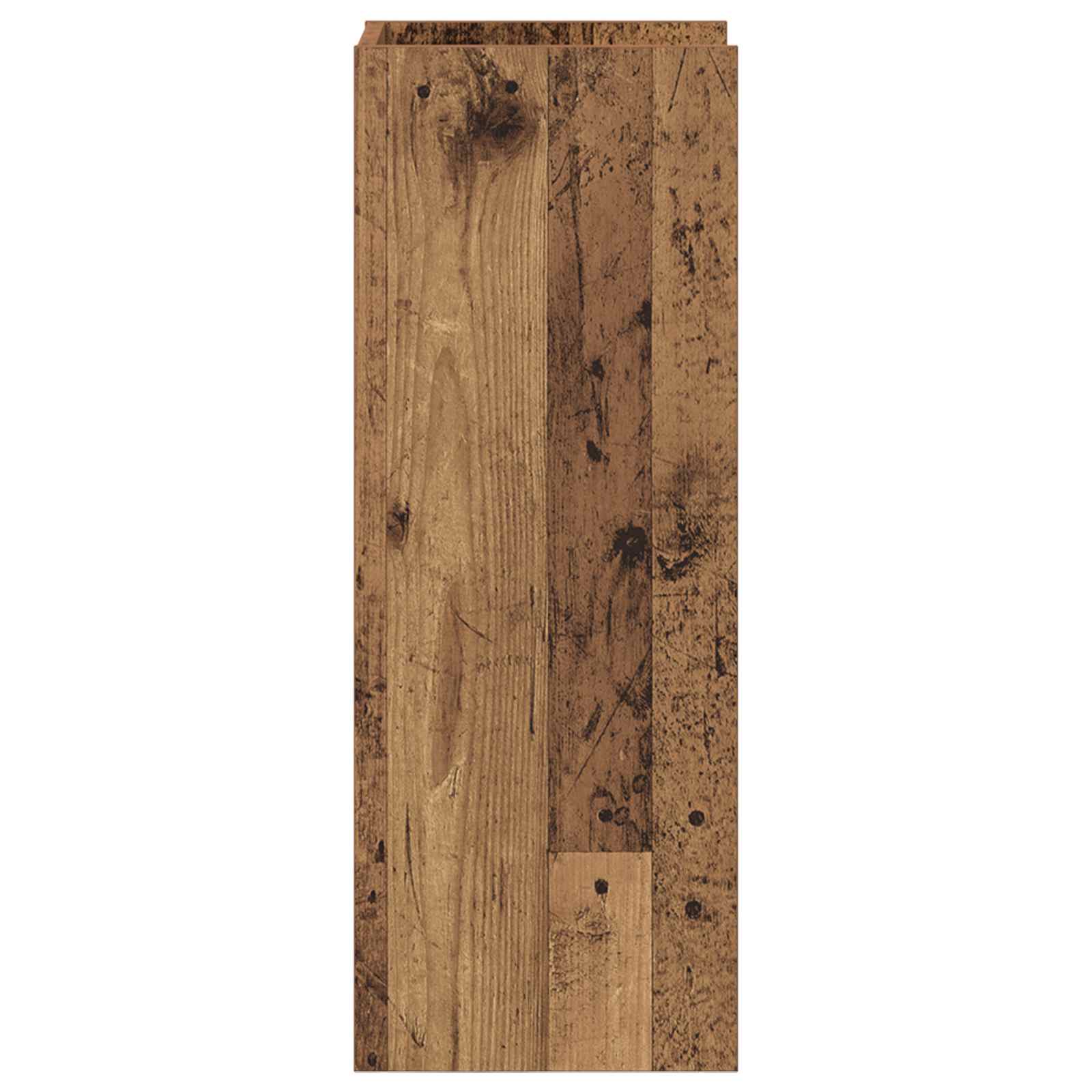 Βάση φυτών με ράφι 2 pcs Παλιό ξύλο 30 x 30 x 80 cm - Pakobazaar