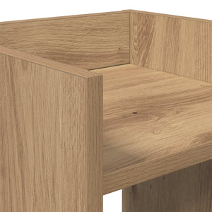 Βάση φυτών με ράφι 2 pcs Τεχνίτικη Δρυς 30 x 30 x 80 cm - Pakobazaar