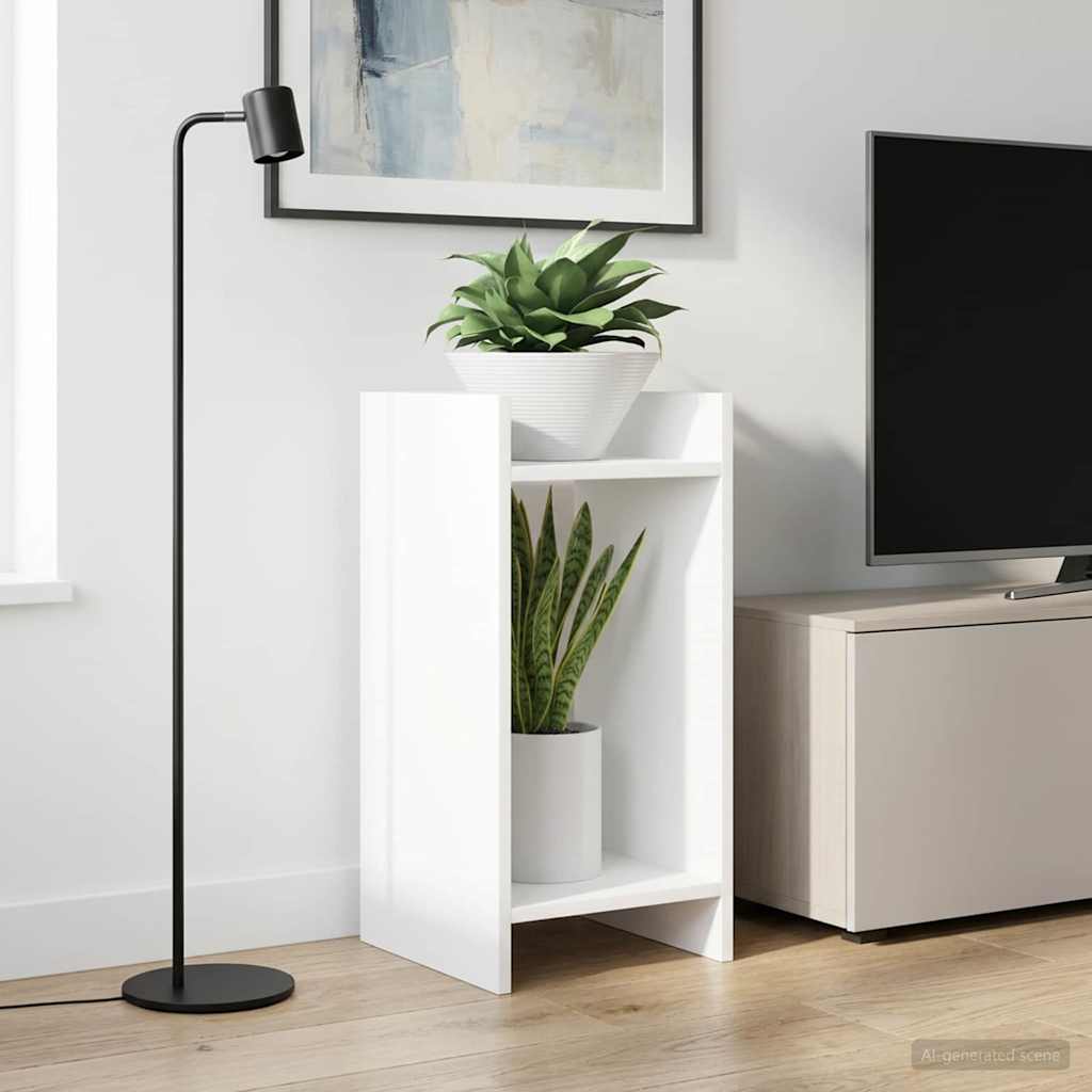 Βάση φυτών Λευκός 30 x 30 x 60 cm Μηχανικά επεξεργασμένο ξύλο - Pakobazaar
