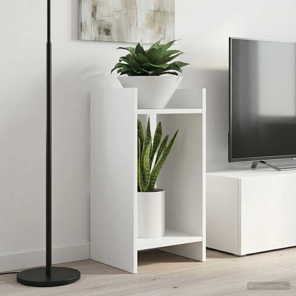 Βάση φυτών με ράφι 2 pcs Λευκός 30 x 30 x 60 cm - Pakobazaar