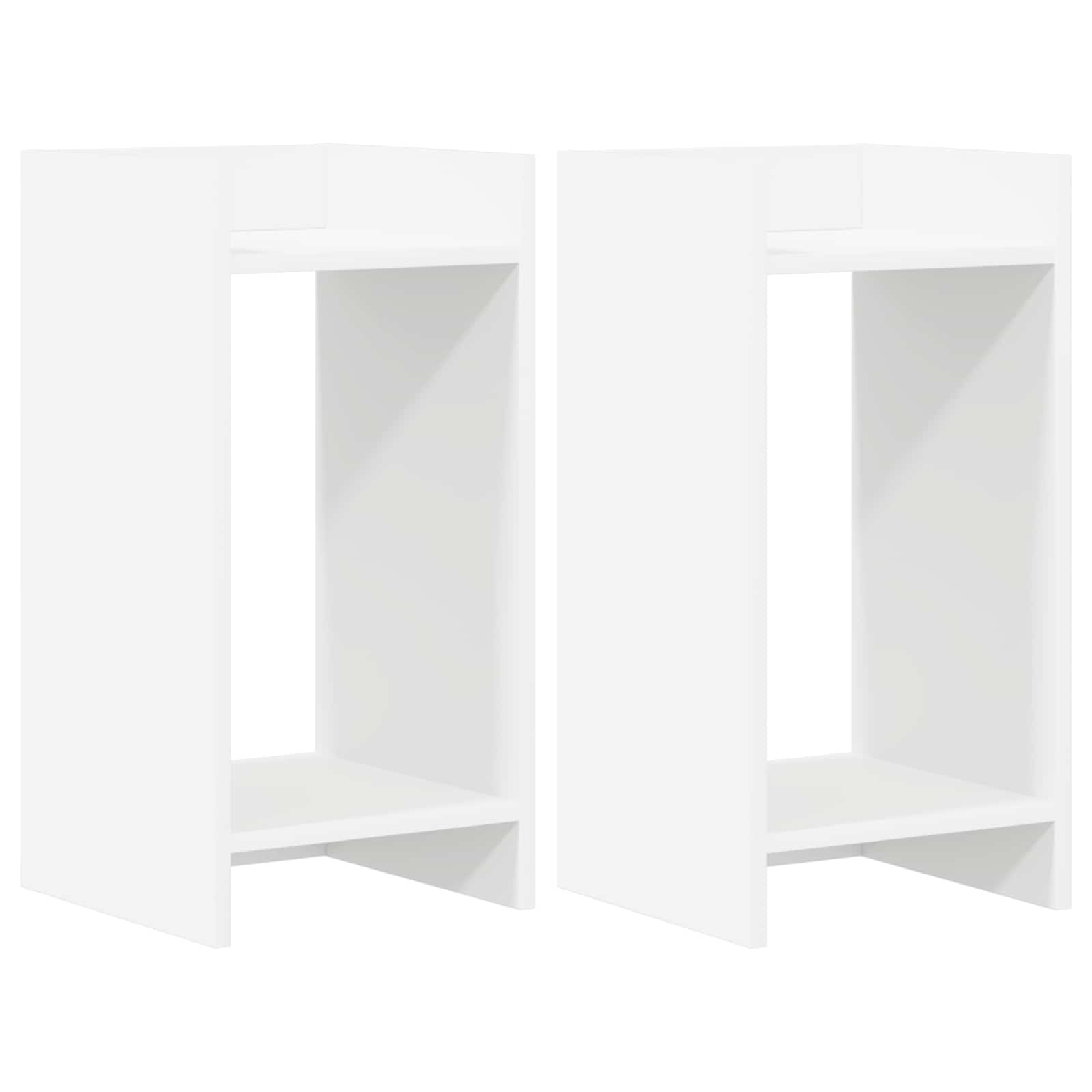 Βάση φυτών με ράφι 2 pcs Λευκός 30 x 30 x 60 cm - Pakobazaar