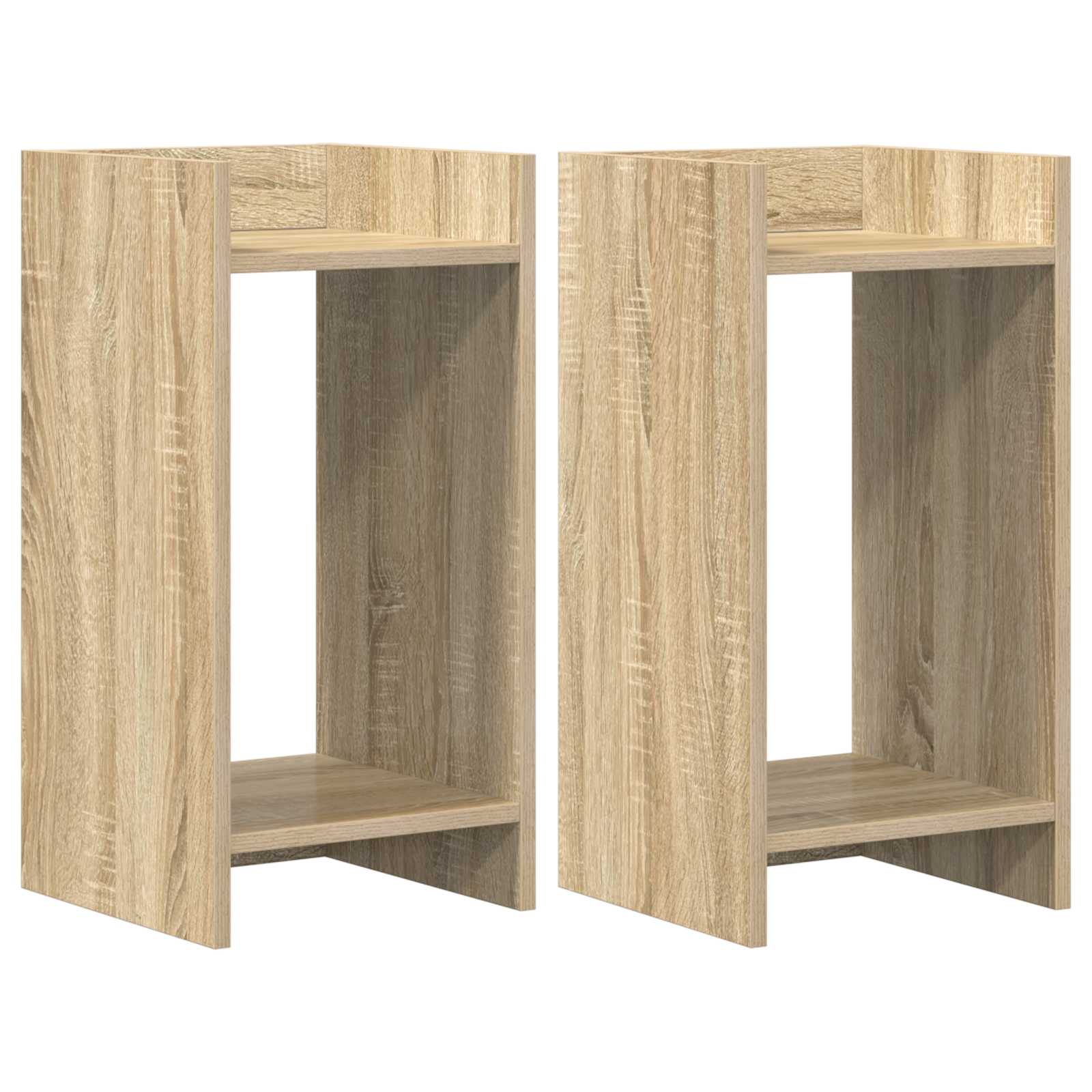 Βάση φυτών με ράφι 2 pcs Δρύς Sonoma 30 x 30 x 60 cm - Pakobazaar