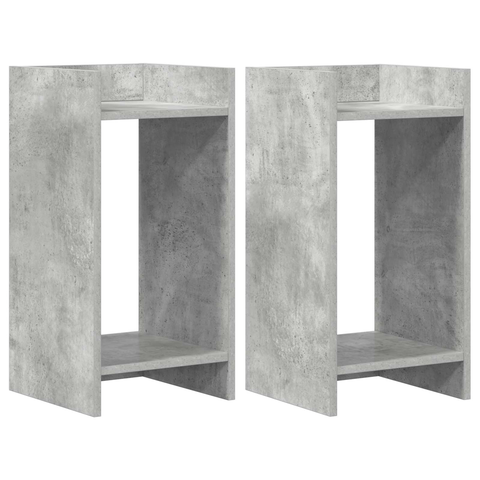 Βάση φυτών με ράφι 2 pcs Σκυρόχρωμο Γκρι 30 x 30 x 60 cm - Pakobazaar