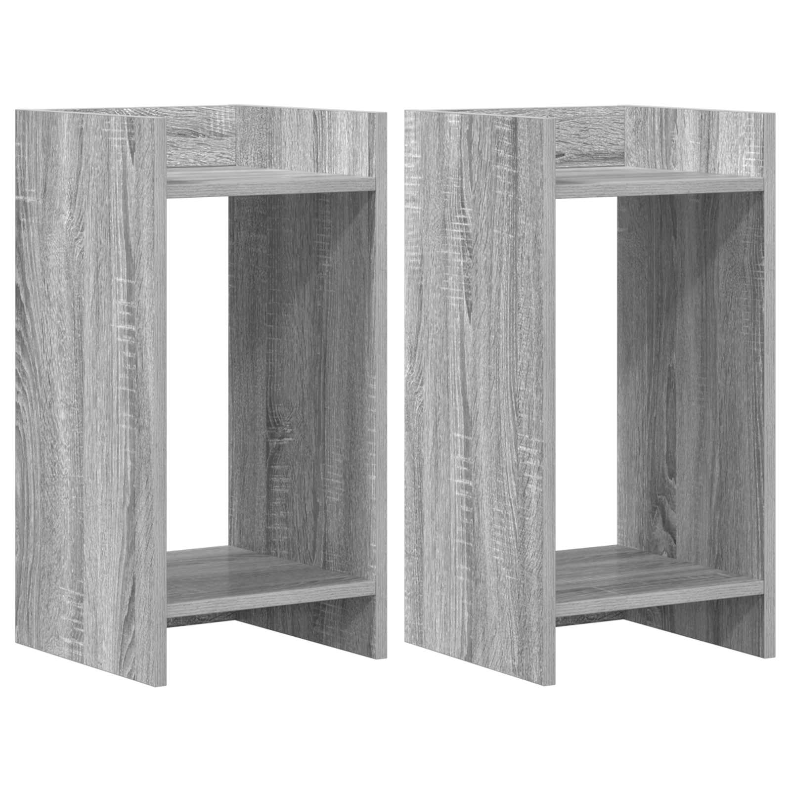 Βάση φυτών με ράφι 2 pcs Γκρι Σονομά 30 x 30 x 60 cm - Pakobazaar