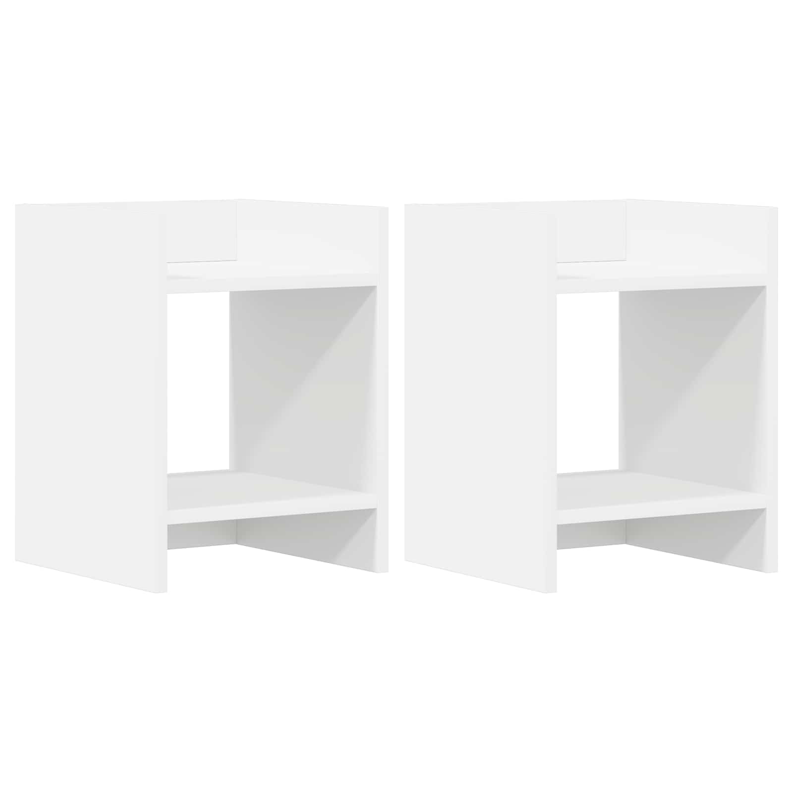 Βάση φυτών με ράφι 2 pcs Λευκός 30 x 30 x 40 cm - Pakobazaar