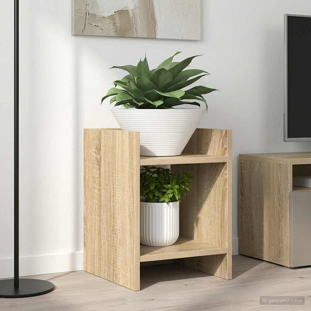 Βάση φυτών με ράφι 2 pcs Δρύς Sonoma 30 x 30 x 40 cm - Pakobazaar