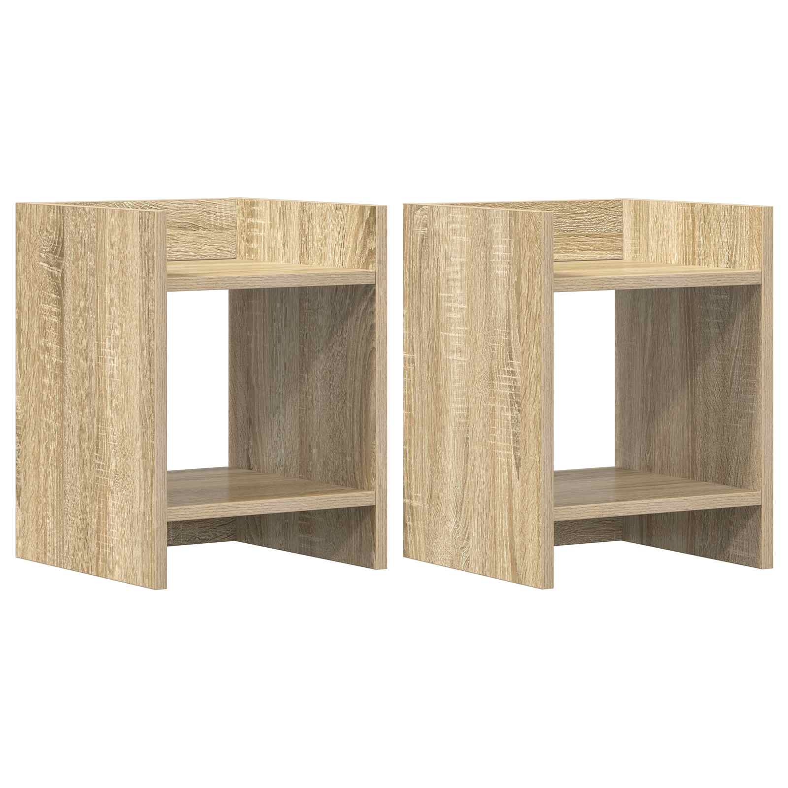 Βάση φυτών με ράφι 2 pcs Δρύς Sonoma 30 x 30 x 40 cm - Pakobazaar