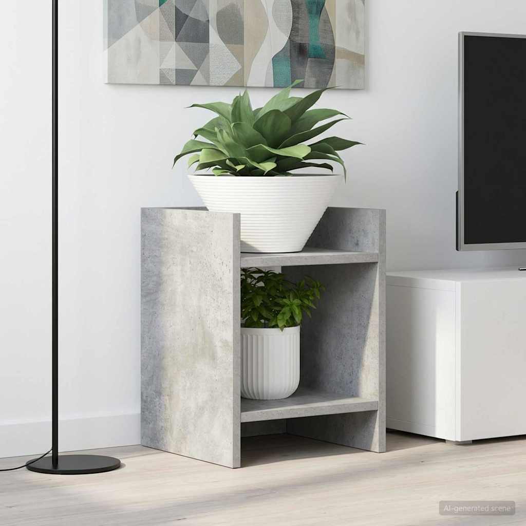 Βάση φυτών με ράφι 2 pcs Σκυρόχρωμο Γκρι 30 x 30 x 40 cm - Pakobazaar
