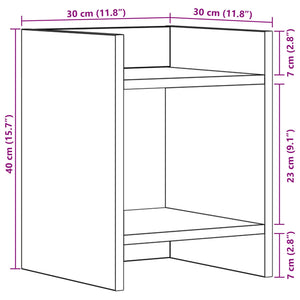 Βάση φυτών με ράφι Καπνιστή Δρυς 30 x 30 x 40 cm - Pakobazaar