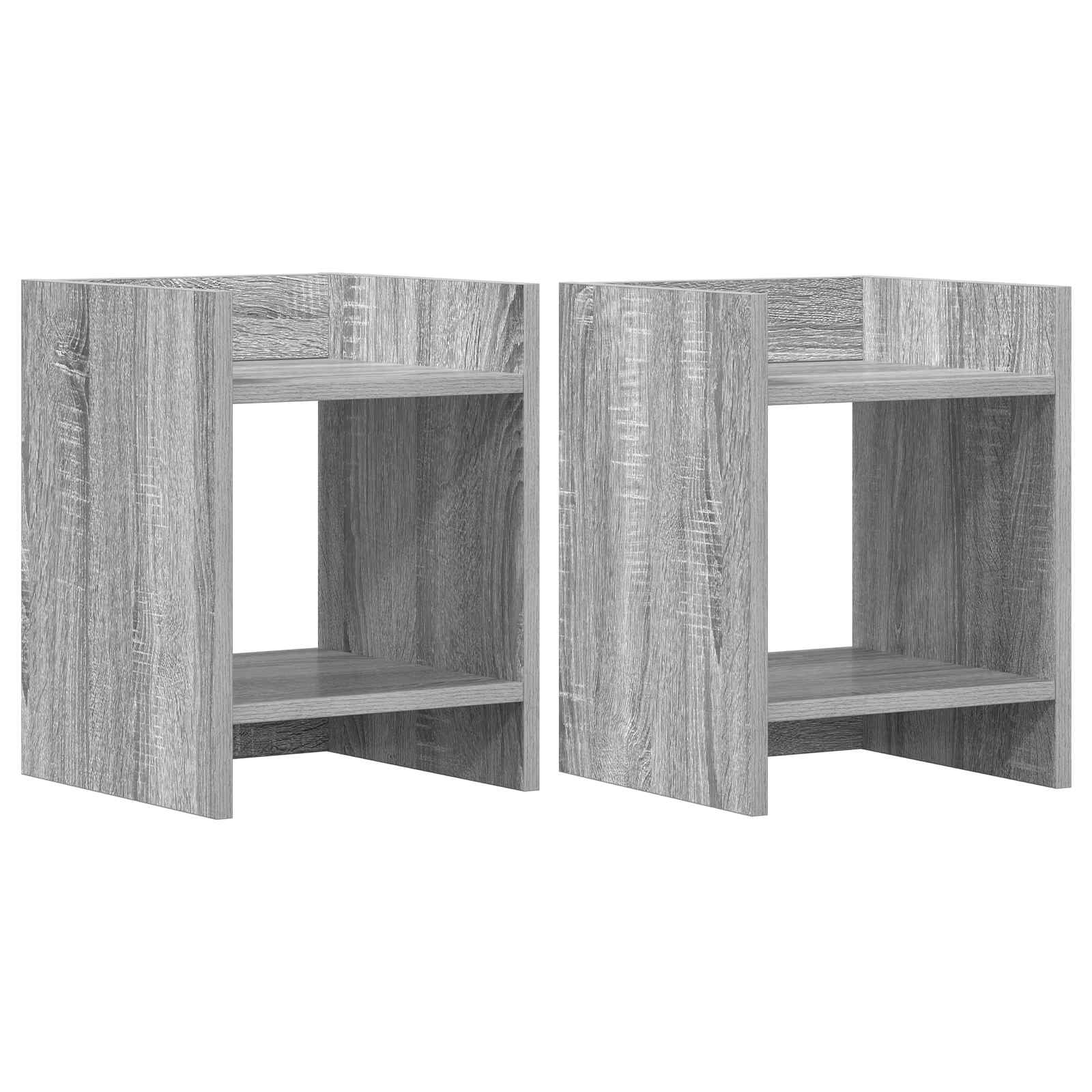 Βάση φυτών με ράφι 2 pcs Γκρι Σονομά 30 x 30 x 40 cm - Pakobazaar