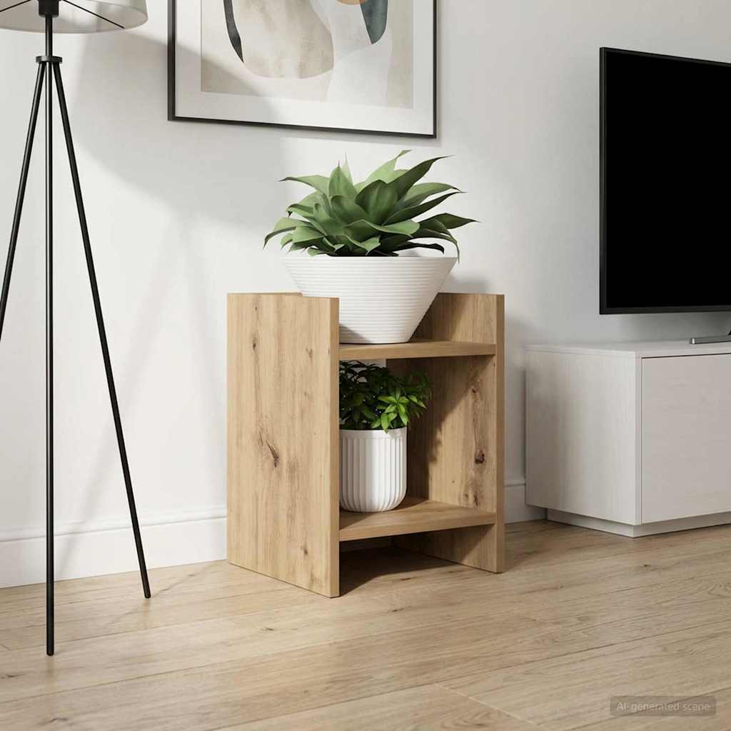 Βάση φυτών με ράφι Τεχνίτικη Δρυς 30 x 30 x 40 cm - Pakobazaar