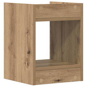 Βάση φυτών με ράφι 2 pcs Τεχνίτικη Δρυς 30 x 30 x 40 cm - Pakobazaar
