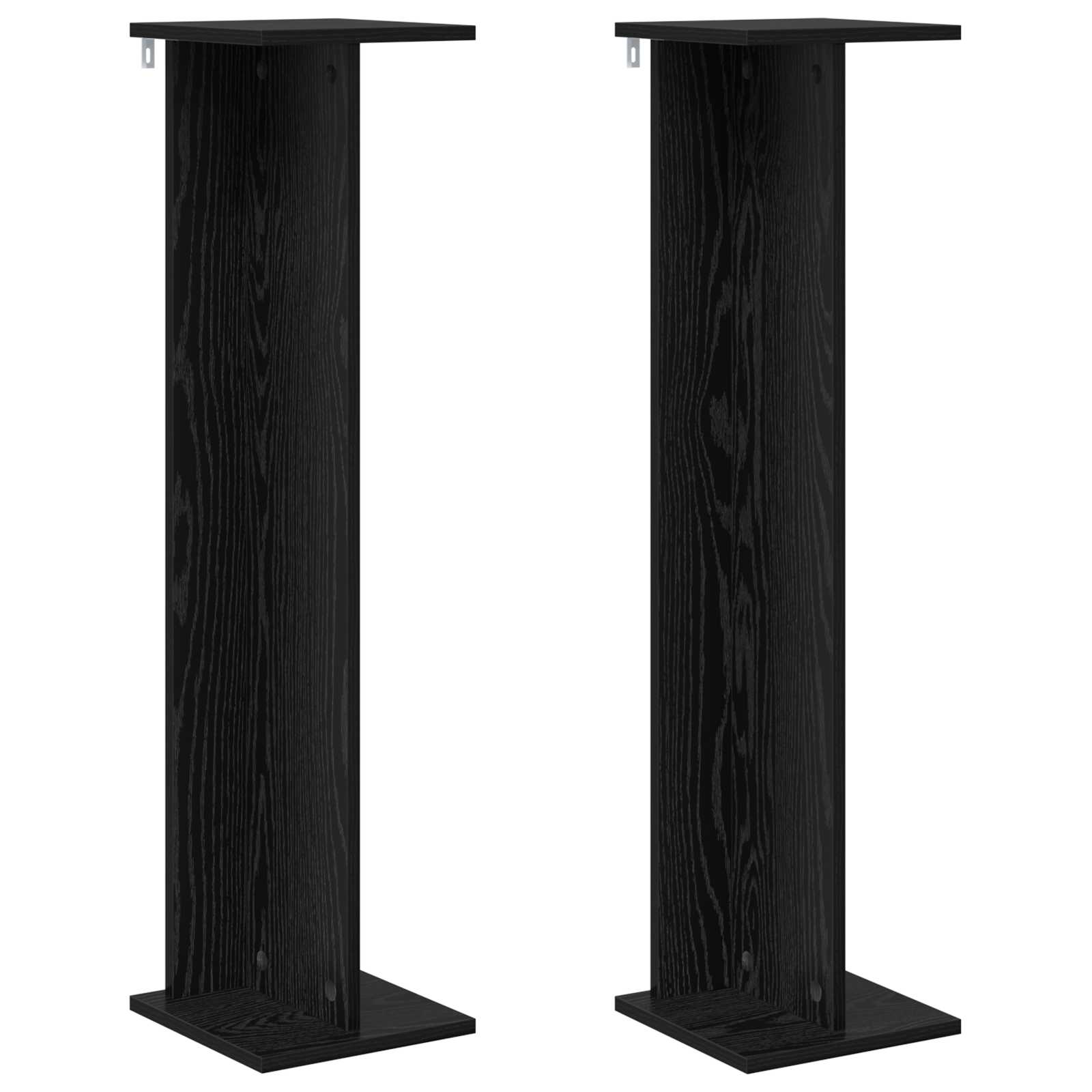Βάση φυτών 2 pcs Μαύρη Δρυς 25 x 25,5 x 100,5 εκ. - Pakobazaar