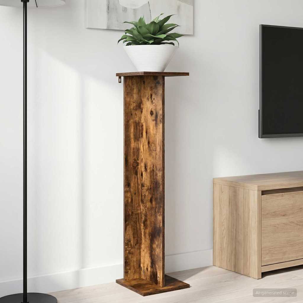 Βάση φυτών 2 pcs Καπνιστή Δρυς 25 x 25,5 x 100,5 εκ. - Pakobazaar