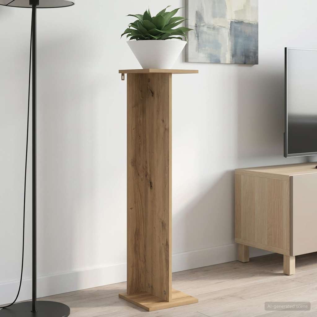 Βάση φυτών 2 pcs Τεχνίτικη Δρυς 25 x 25,5 x 100,5 εκ. - Pakobazaar