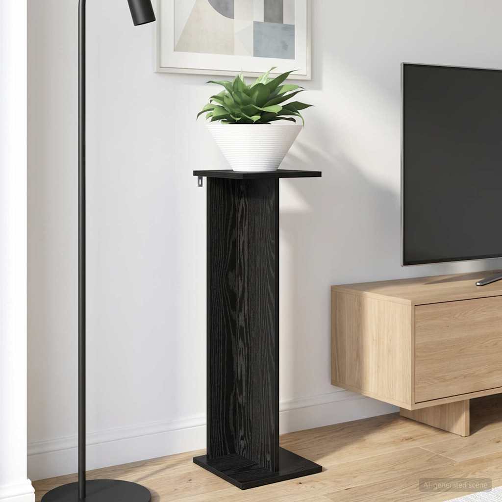 Βάση φυτών 2 pcs Μαύρη Δρυς 25 x 25,5 x 80,5 εκ. - Pakobazaar