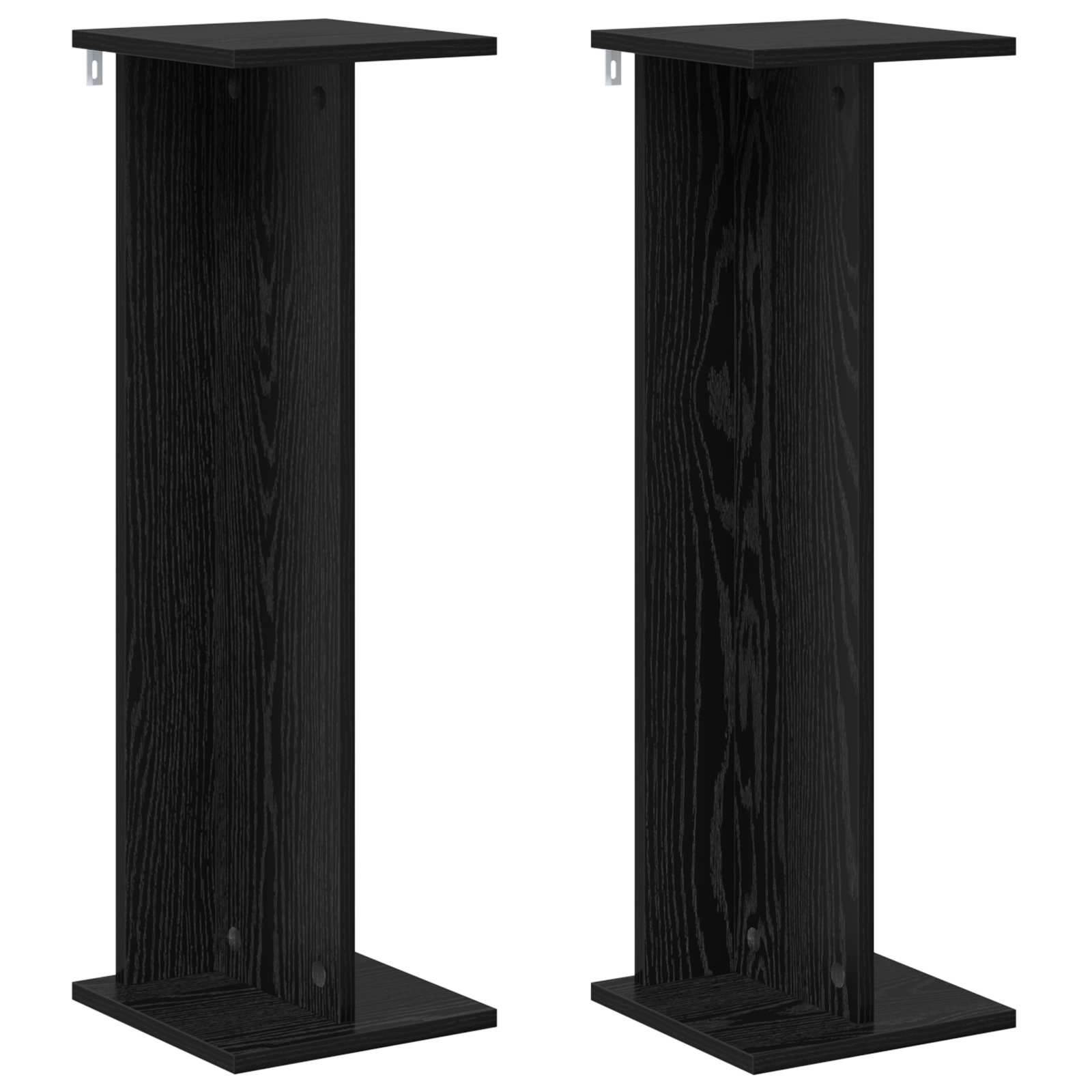 Βάση φυτών 2 pcs Μαύρη Δρυς 25 x 25,5 x 80,5 εκ. - Pakobazaar