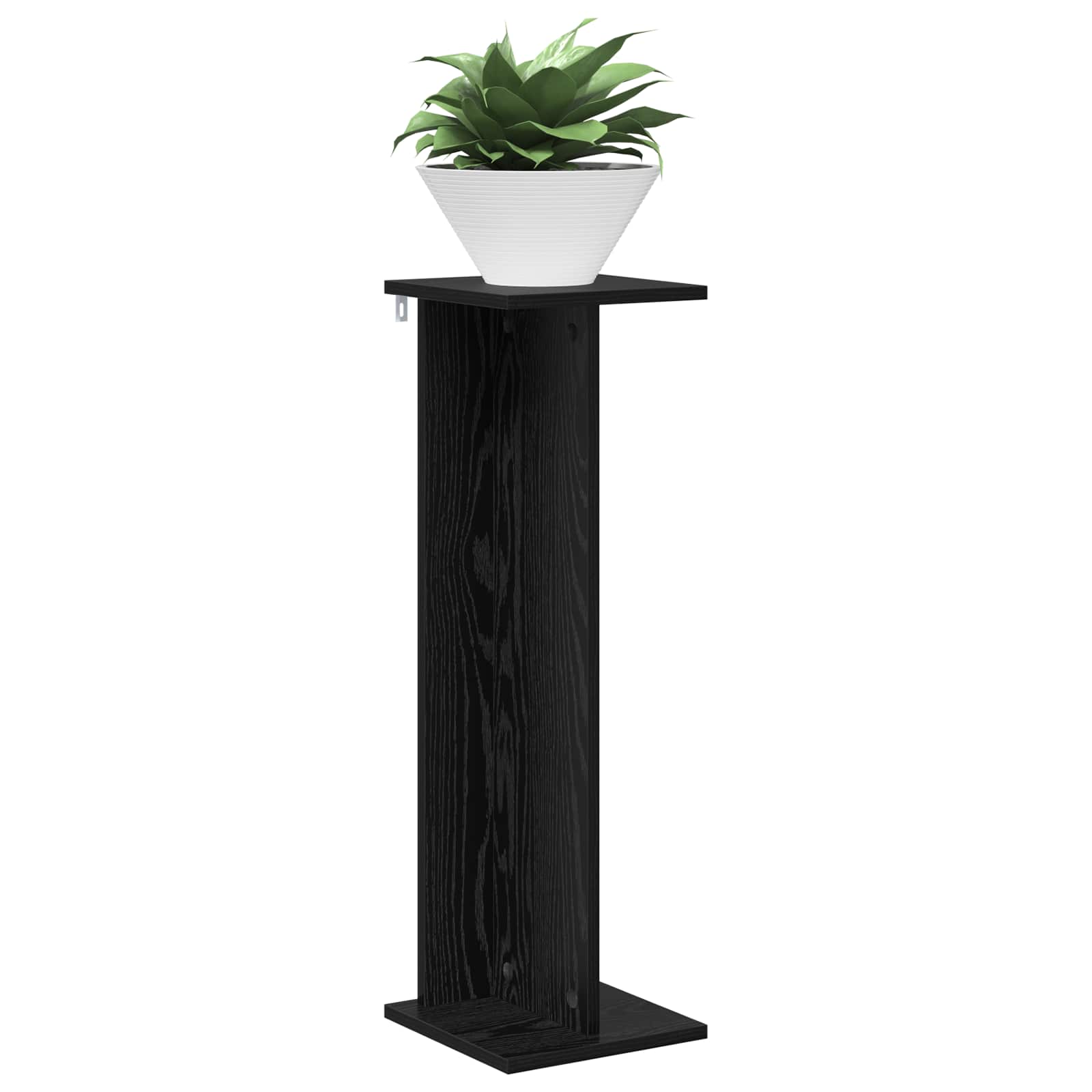 Βάση φυτών 2 pcs Μαύρη Δρυς 25 x 25,5 x 80,5 εκ. - Pakobazaar