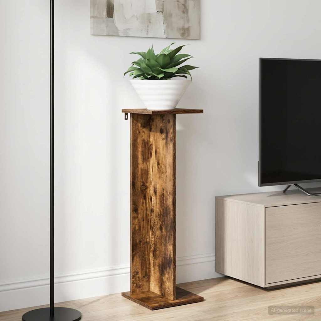 Βάση φυτών 2 pcs Καπνιστή Δρυς 25 x 25,5 x 80,5 εκ. - Pakobazaar