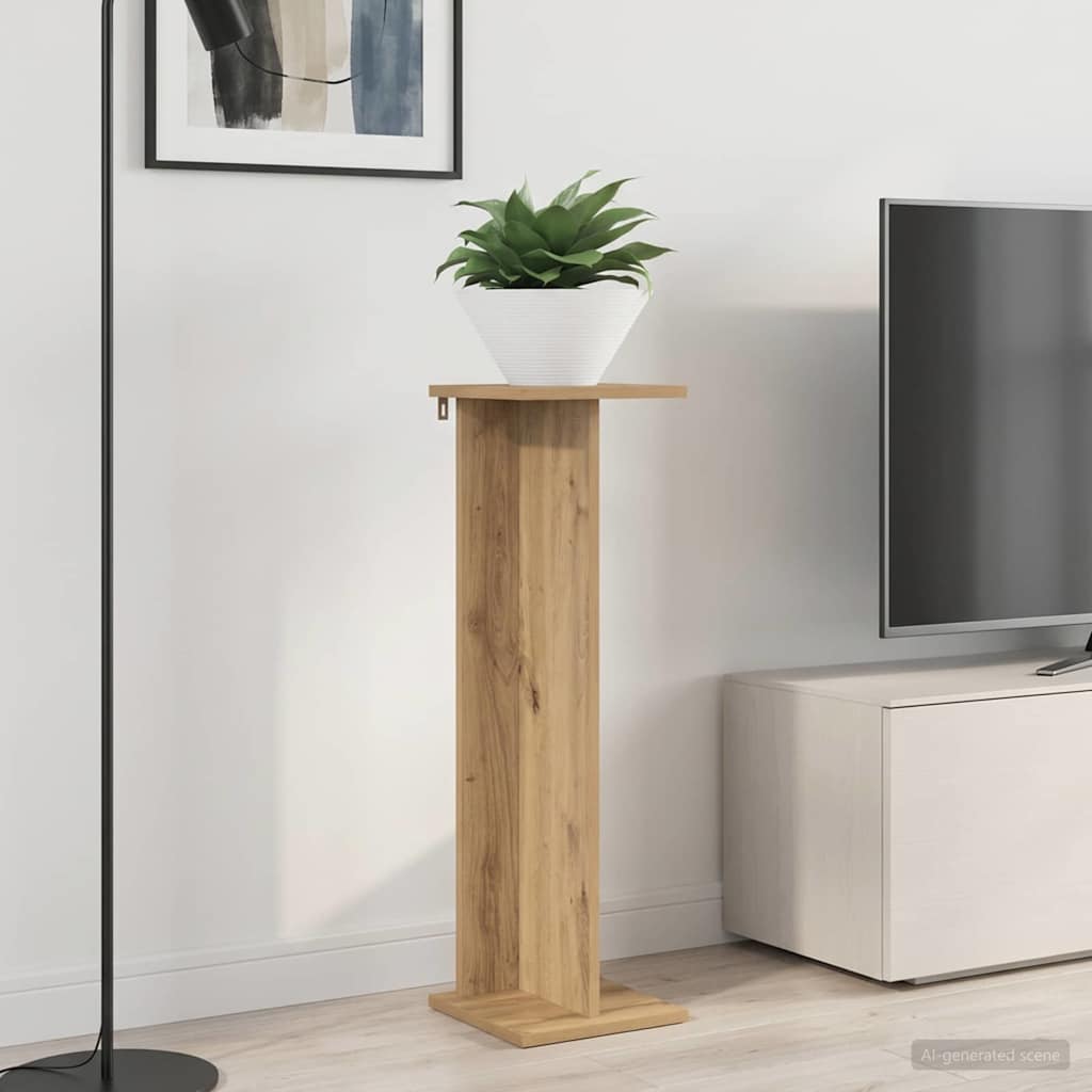 Βάση φυτών 2 pcs Τεχνίτικη Δρυς 25 x 25,5 x 80,5 εκ. - Pakobazaar